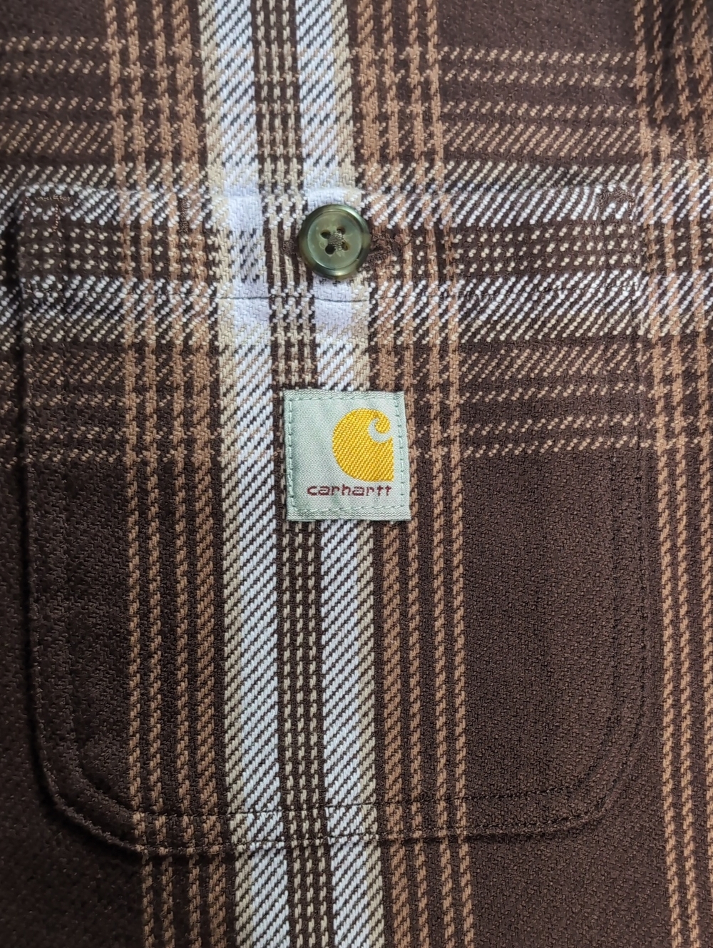 Carhartt Loose Fit Heavyweight Twill Shirt Jacket Size XXL in Brown / Lavender - Picture 7 of 12